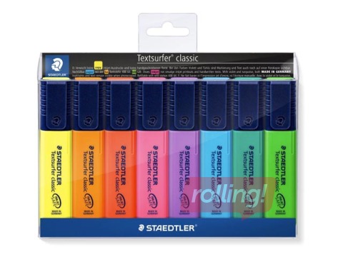 Teksta marķieru komplekts Staedtler Textsurfer 364, 1-5mm, 8 krāsas