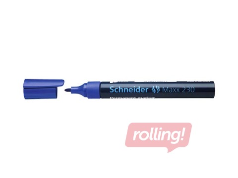Permanentais marķieris Schneider 230, apaļš, zils, 1-3mm