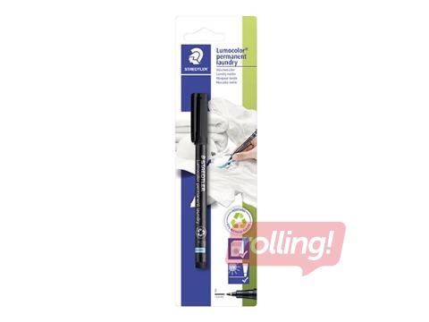 Noturīgais marķieris Staedtler Lumocolor 319 LM tekstilam, melns, 0.6mm