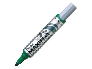 Marķieris baltajām tāfelēm Pentel Maxiflo, 6 mm, apaļš, zaļš