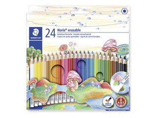 Krāsainie zīmuļi ar dzēšgumiju Staedtler 144 50N, 24 gab.