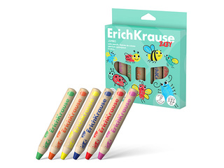 Krāsainie zīmuļi ErichKrause, Jumbo, 6 krāsas