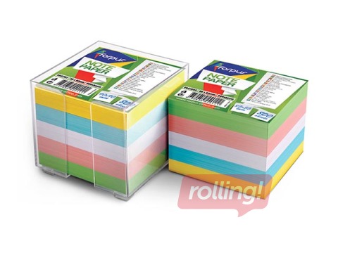 Piezīmju papīrs Forpus ar kastīti, krāsains, 9x9cm, 800 lapas