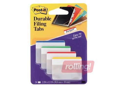 Marķēšanas indeksi Post-it Strong, dažādas krāsas, 50.8x38mm