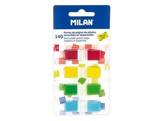 Marķēšanas indeksi plastikāta Milan, dažādas krāsas, 12x45 mm, 4х35 lapiņas