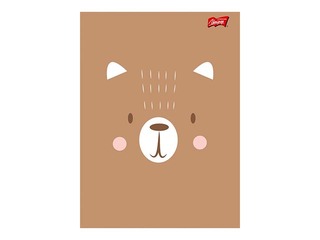 Klade Unipap Cute Face Bear, A5, rūtiņu, 32 lapas