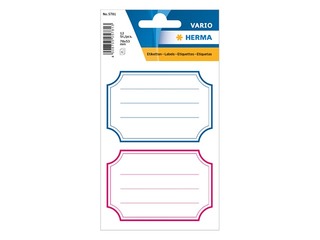 Uzlīmes Herma Vario, zilas un sarkanas, 78x53mm
