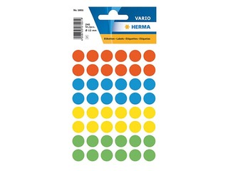 Uzlīmes - aplīši Herma, 13 mm, dažādas krāsas, 240 gab.