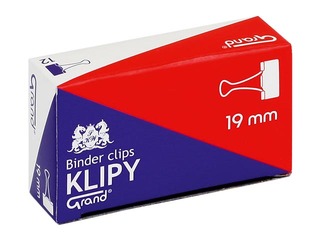 Klipši papīram Grand, melni, 19mm, 12 gab.