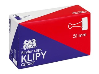 Klipši papīram Grand, 51mm, melni, 12 gab.