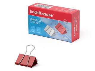 Klipši papīram ErichKrause, 25mm, krāsaini, 12 gab.