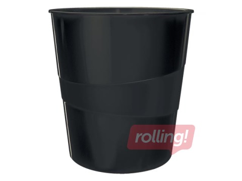 Papīrgrozs Leitz Recycle, plastikāta, melns, 15l