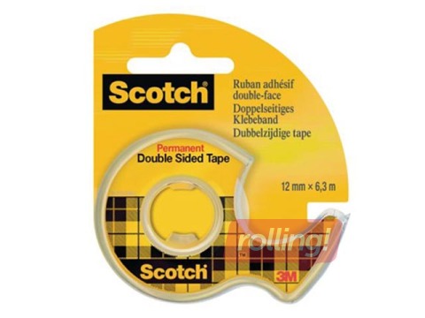 Līmlente abpusēja 3M Scotch,12mm x 6.3m 