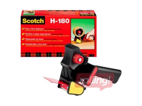 Līmlentes turētājs Scotch H-180, melns/sarkans