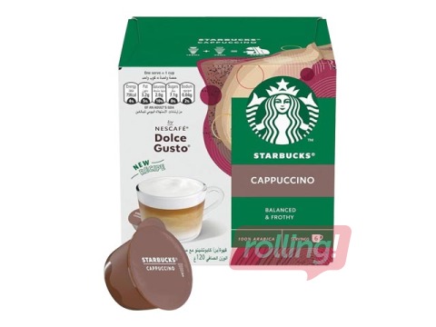 Kafijas kapsulas Starbucks Cappuccino, Dolce Gusto, 12gab