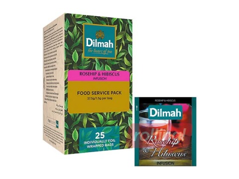 Sarkanā tēja ar mežrozīšu un hibiska garšu, Dilmah, 25 pac.