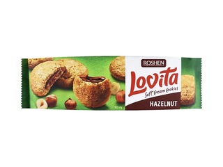 Cepumi Lovita Soft ar lazdu riekrstu krēma pildijumu, Roshen, 127g