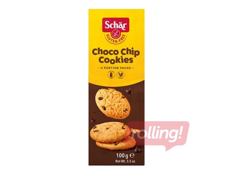 Bezglutēna cepumi Schär, Choco Chip, 100g