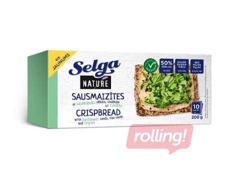 Sausmaizītes ar saulespuķu sēklam, linsēklām un timiānu Nature, Selga, 200g
