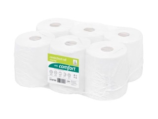 Papīra dvieļi Wepa Satino Comfort, 138m, 6 ruļļi, 2 slāņi, balti