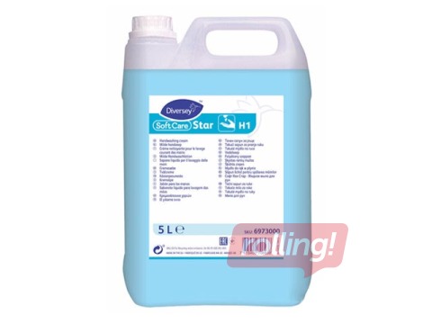 Šķidrās ziepes rokām Diversey Soft Care Star H1, 5l