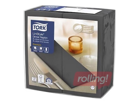 Salvetes Tork Premium LinStyle, antracīts 50 gab.