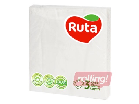 Salvetes Ruta 33x33cm, 20 gab, baltas