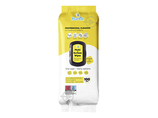 Mitrās salvetes Purfix Professional Cleaning, biezas, liela izmēra 22x20cn, 100gab