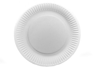 Papīra šķīvji, balti, 18cm, 100 gab.