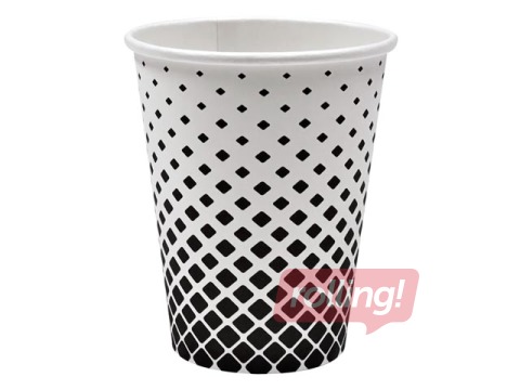 Glāzes papīra ar apdruku, ,ø80mm, 250ml, 50 gab.