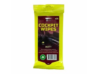 Mitrās salvetes T-Way, New Car, Matt, Vanilla, auto paneļu kopšanai, 25 gab.