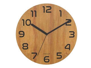 Sienas pulkstenis Unilux Palma silent, koka 30 cm