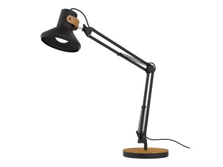 Galda lampa Baya Bamboo LED, melna