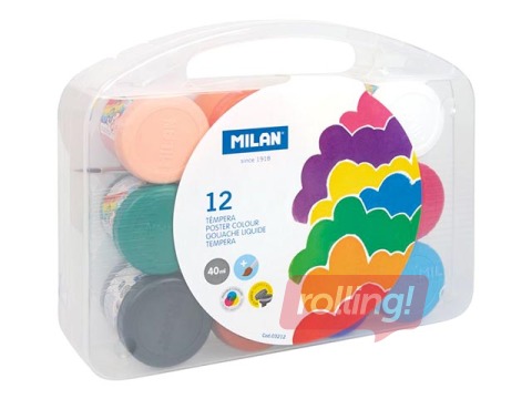 Guaša krāsas Milan, 40ml, 12 krāsas