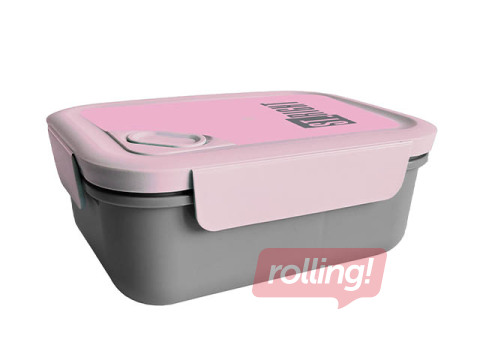 Pusdienu kaste St. Right, Pink&Grey, taisnstūra, 1.2l