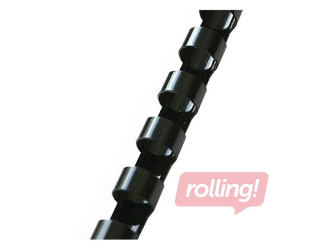 Plastmasas spirāles Argo, 10 mm, 100 gab., melnas