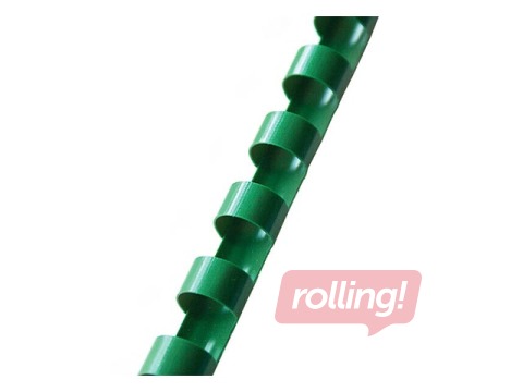 Plastmasas spirāles Argo, 19/20 mm, 100 gab., zaļas