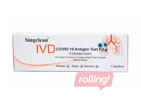 COVID-19 Singclean, ātrais SARS-CoV-2 antigēna tests, siekalu, 1 gab.