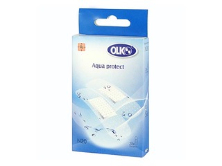 Baktericīdie plāksteri - ūdensizturīgi,Olko Aqua Protect 20 gb.