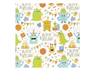 Dāvanu papīrs rullī, Birthday, 50x500cm