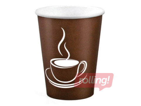 Glāzes papīra Cup Brown, ø80mm, 240 ml, 50 gab.