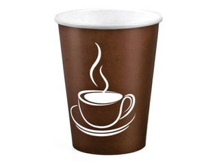 Glāzes papīra Cup Brown, ø80mm, 240 ml, 50 gab.