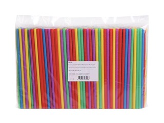 Kokteiļu salmiņi, PP, 22 cm ø7 mm, 500 gab., krāsaini