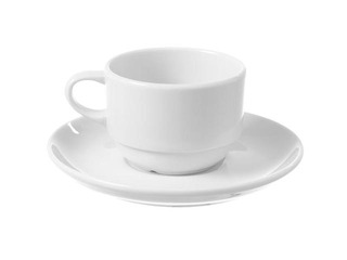 Tase un apakštase Bianco, balta, 90ml