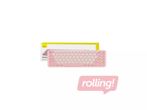 Bezvadu klaviatūra Baseus K01A Tri-Mode Keyboard Baby Pink