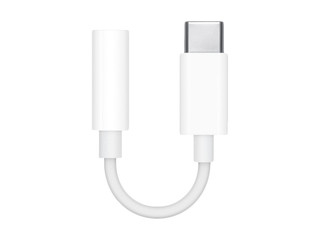 Audio adapteris Apple Type C - 3.5mm,  A2155, balts