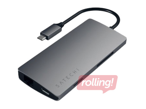 Adapteris, Satechi, Multiport, USB-C, Space Grey
