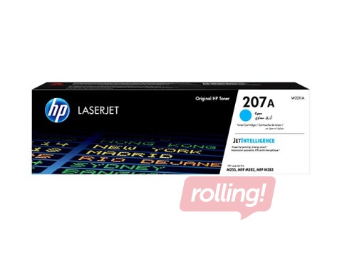 Tonera kasete HP 207A, ciānzila (1250 lpp)